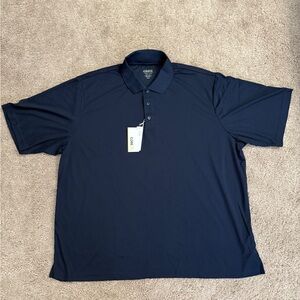 Core365 Polo Shirt Men size 5XL Navy Short Sleeve Collar Button Top